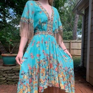 SPELL Hendrix Tasseled Dress (S) PERFECT condition